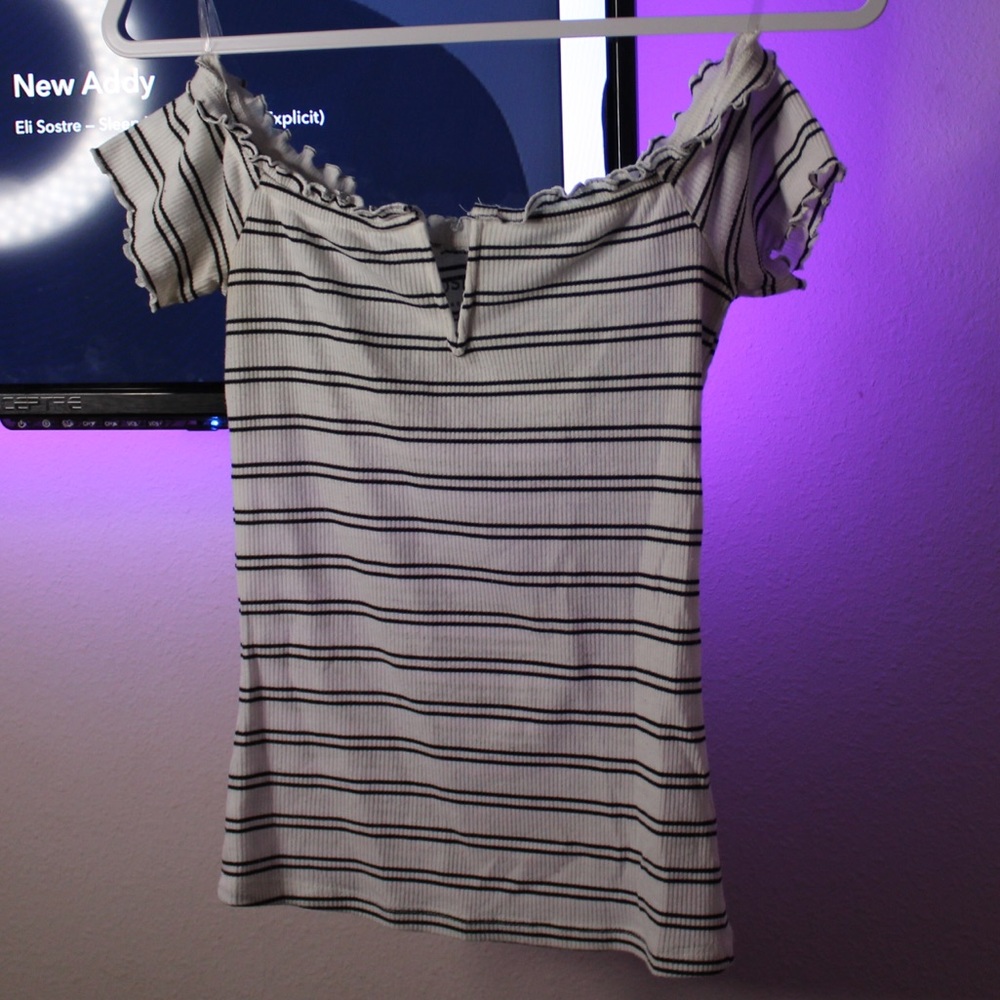 Striped Aeropostal Off The Shoulder Top